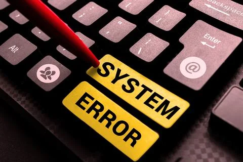 Conceptual display System Error. Business approach Technological failure Stock Photos