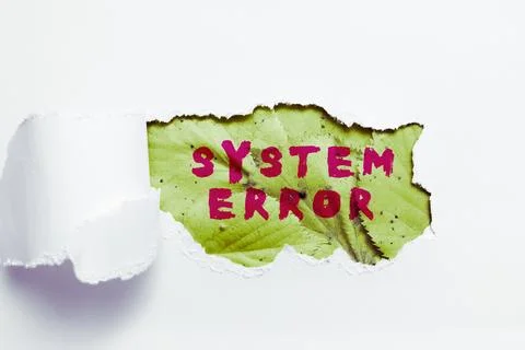 Conceptual display System Error. Business overview Technological failure Foto stock