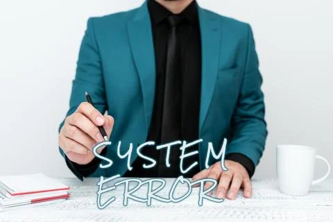Conceptual display System Error. Business overview Technological failure Foto stock