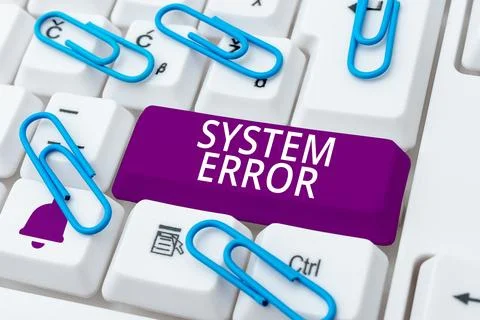 Conceptual display System Error. Business concept Technological failure Software Stockfoto's
