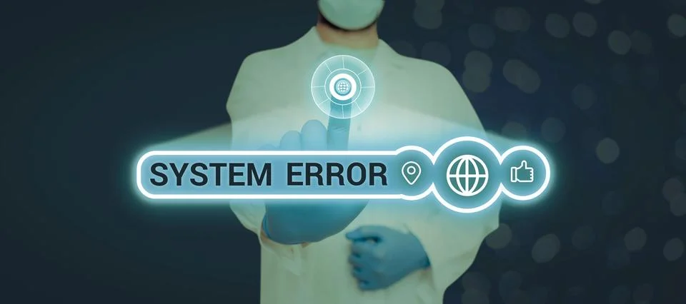 Conceptual display System Error. Conceptual photo Technological failure Software Stockfoto's