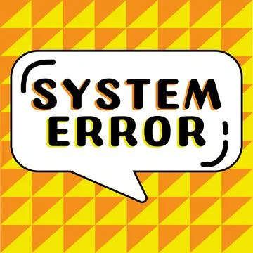Conceptual display System Error. Internet Concept Technological failure Software Stock-Illustration
