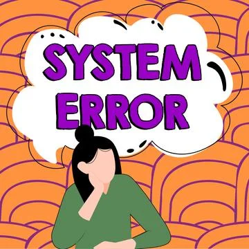 Conceptual display System Error. Internet Concept Technological failure Software Stock-Illustration