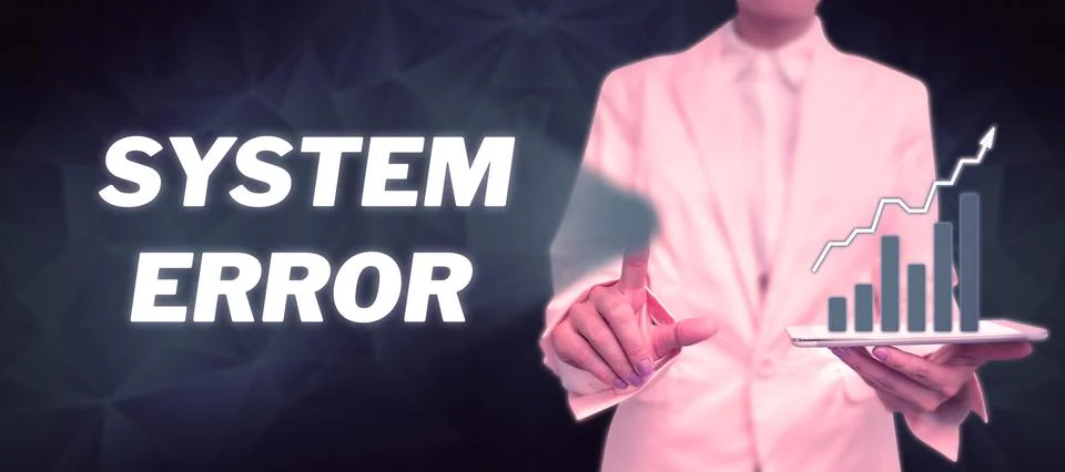 Conceptual display System Error. Word for Technological failure Software Foto stock