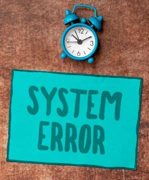 Conceptual display System Error. Word for Technological failure Software Fotos de archivo