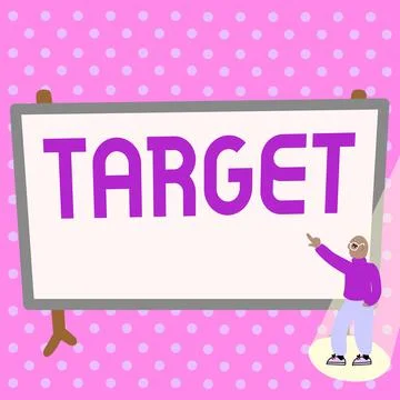 Conceptual display Target. Internet Concept person object or place selected as Stock Illustration