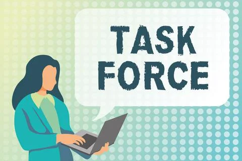 Conceptual display Task Force. Conceptual photo a group of showing who are Illustrazione stock