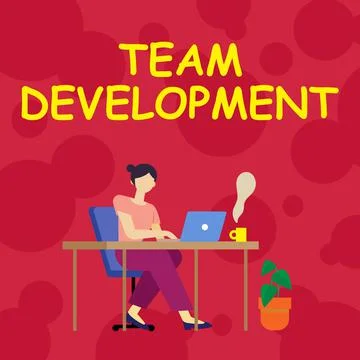 Conceptual display Team Development. Business idea learn why and how small Illustrazione stock