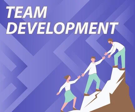 Conceptual display Team Development. Business idea learn why and how small Stock-Illustration