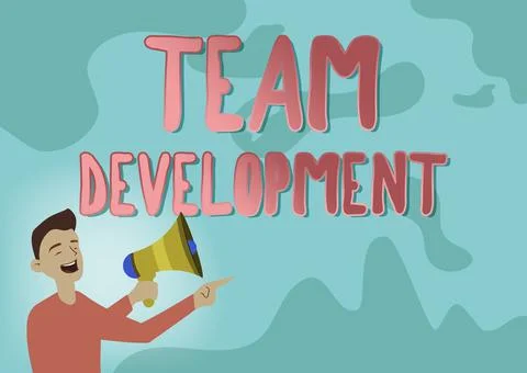 Conceptual display Team Development. Conceptual photo learn why and how small Stockillustratie