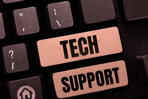 Conceptual display Tech Support. Business showcase Assisting individuals who are Stock Photos