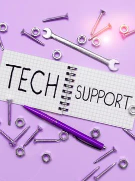 Conceptual display Tech Support. Business showcase Assisting individuals who are Stock Photos