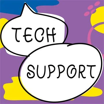 Conceptual display Tech Support. Concept meaning Assisting individuals who are Stockillustratie