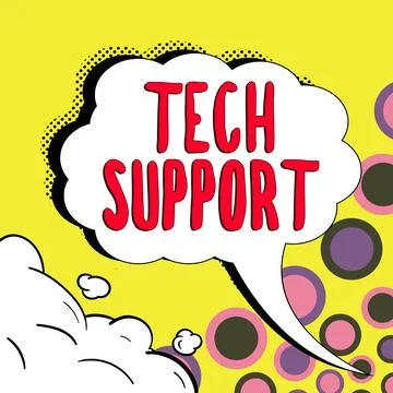 Conceptual display Tech Support. Word Written on Assisting individuals who are Stock Illustration