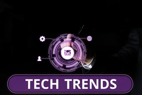 Conceptual display Tech Trends. Internet Concept technology that is recently Stock Photos