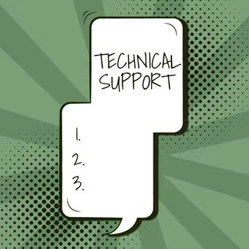 Conceptual display Technical SupportRepair and advice services to users of their 스톡 일러스트
