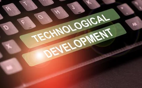 Conceptual display Technological Development. Business overview Invention or Stock Photos