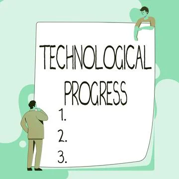 Conceptual display Technological Progress. Business idea overall Process of Stockillustratie