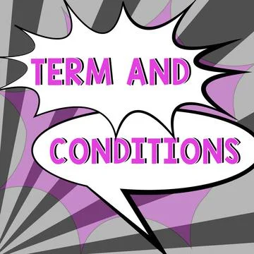 Conceptual display Term And Conditions. Business overview Policies and Rules Illustration