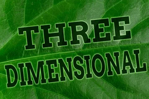 Conceptual display Three Dimensional. Conceptual photo Things that have depth Stock Photos