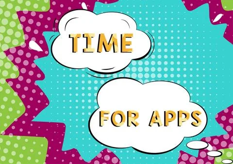 Conceptual display Time For Apps. Business concept The best fullfeatured service Stock Illustration