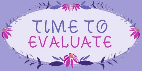 Conceptual display Time To Evaluate. Business concept business review inspection イラスト素材