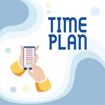 Conceptual display Time Plan. Word for a system for paying for goods by Ilustração Stock