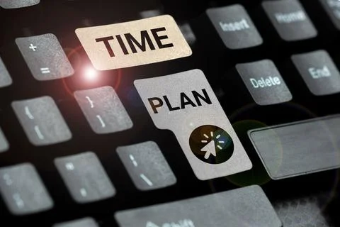 Conceptual display Time Plan. Word Written on a system for paying for goods by Fotos Stock
