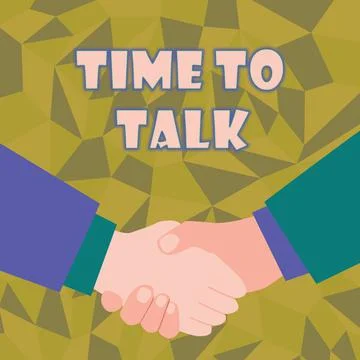 Conceptual display Time To Talk. Word Written on to discuss with the an Illustration