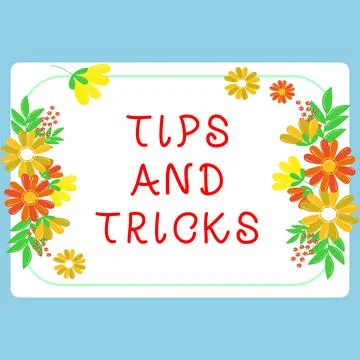 Conceptual display Tips And Tricks. Business approach helpful advices that makes Illustrazione stock