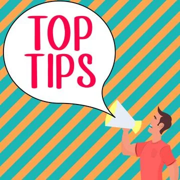 Conceptual display Top Tips. Business overview a small but particularly useful Stock Illustration