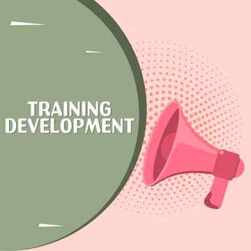 Conceptual display Training Development. Business idea Learn and Expand skills Stock Illustration