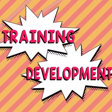 Conceptual display Training Development. Internet Concept Learn and Expand Stock Illustration