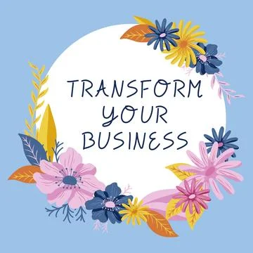 Conceptual display Transform Your Business. Business idea Modify energy on Ilustración de archivo