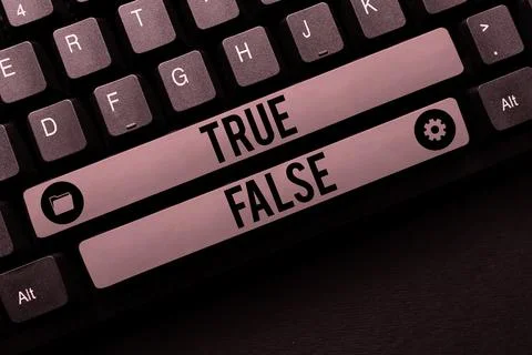 Conceptual display True False. Internet Concept a test consisting of a series of Stock Photos