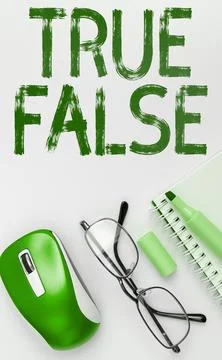 Conceptual display True False. Internet Concept a test consisting of a series of Stock Photos