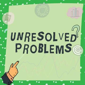 Conceptual display Unresolved Problems. Business idea those Queries no one can Stock Illustration