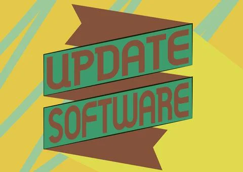 Conceptual display Update Software. Word for replacing program with a newer イラスト素材