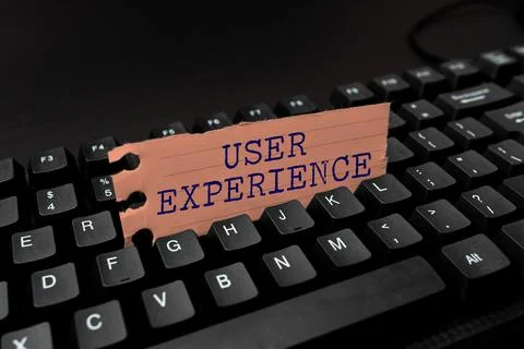 Conceptual display User Experience. Concept meaning using website especially in Stock Photos