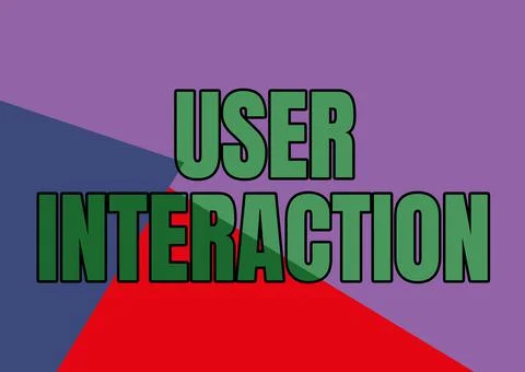 Conceptual display User Interaction. Business concept how the customer acts on 스톡 일러스트