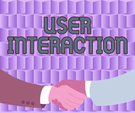 Conceptual display User Interaction. Business showcase how the customer acts on Stockillustratie