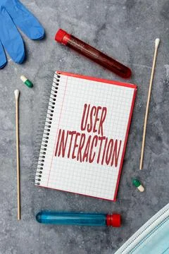 Conceptual display User Interaction. Internet Concept the conduit between human Stock Photos