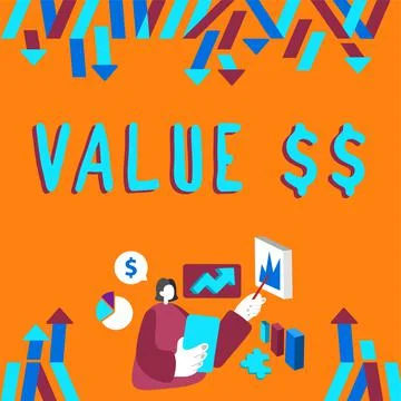 Conceptual display Value Dolar. Internet Concept the worth of the process id of Stock Illustration