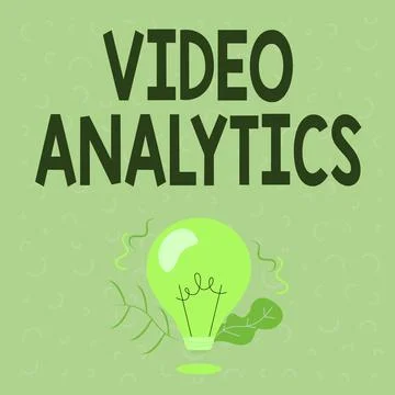 Conceptual display Video Analytics. Business approach analyzing video to detect Stock Illustration