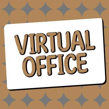 Conceptual display Virtual Office. Internet Concept Mobile work-environment Stock Illustration