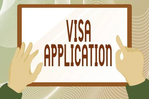 Conceptual display Visa Application. Business showcase an process of getting an Stock Illustration