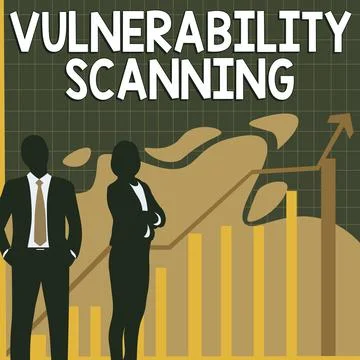 Conceptual display Vulnerability Scanning. Concept meaning defining identifying Illustrazione stock