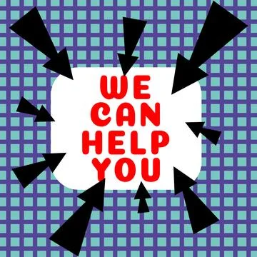 Conceptual display We Can Help You. Business showcase Support Assistance Ilustración de archivo