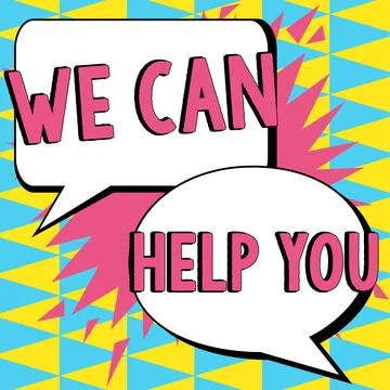 Conceptual display We Can Help You. Internet Concept Support Assistance Offering Ilustración de archivo