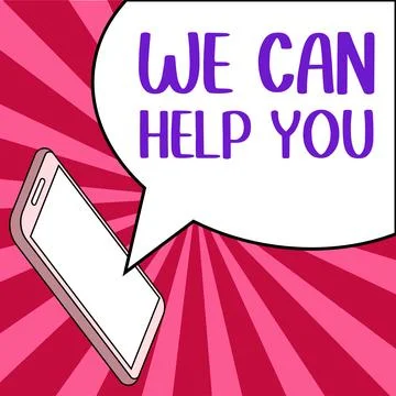 Conceptual display We Can Help You. Concept meaning Support Assistance Offering Ilustración de archivo